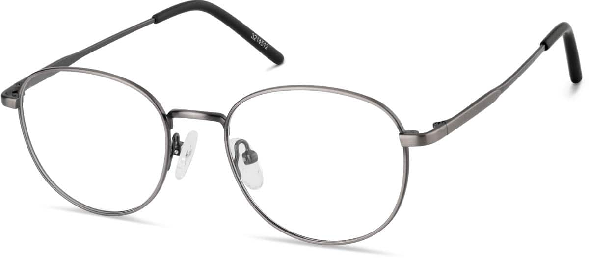 Angle view of Round Glasses 3214512 in Graphite