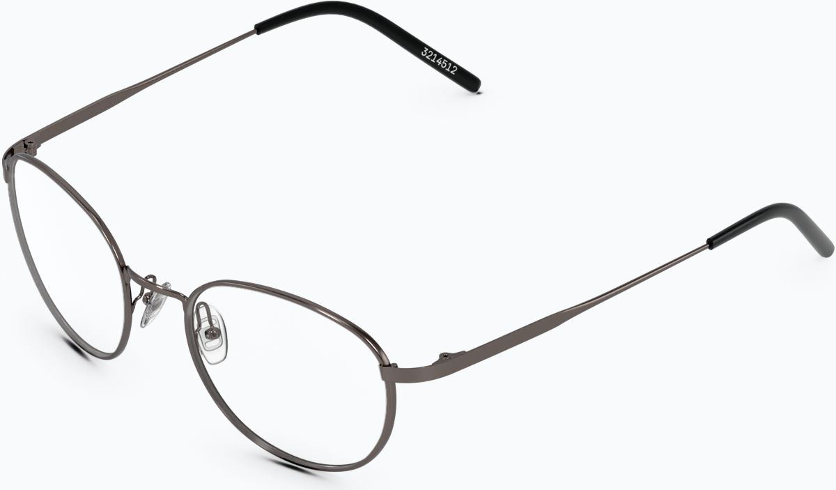 Angle view of Round Glasses 3214512 in Graphite thumbnail
