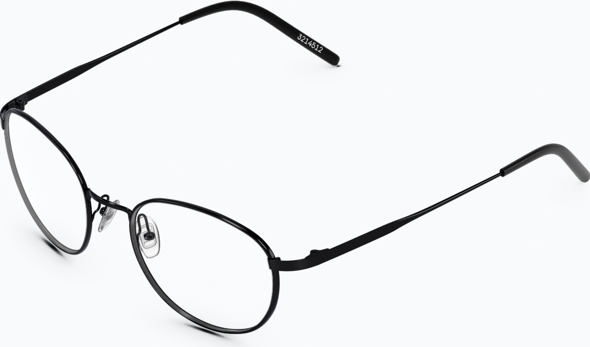 Angle view of Round Glasses 3214521 in Black thumbnail