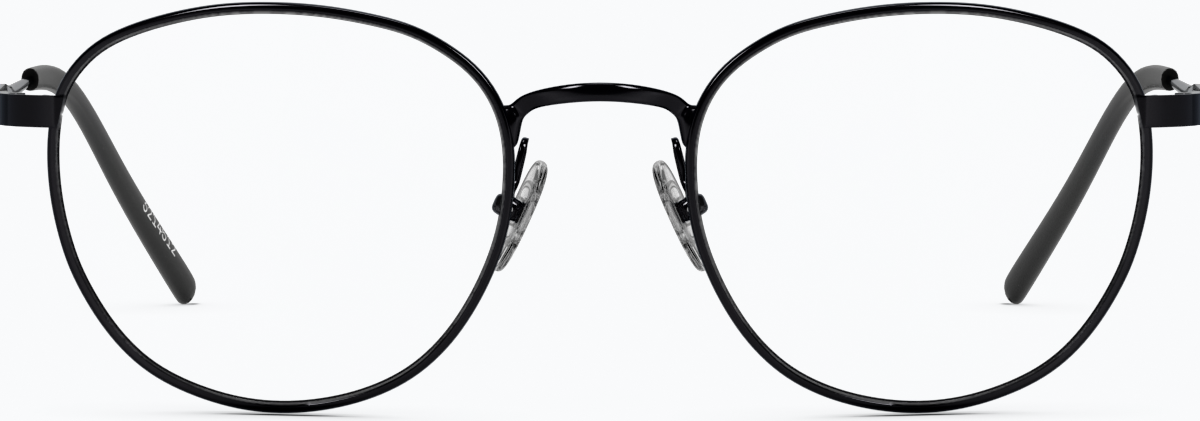Front view of Round Glasses 3214521 in Black thumbnail
