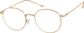 Angle view of Round Glasses 3214614 in Gold thumbnail