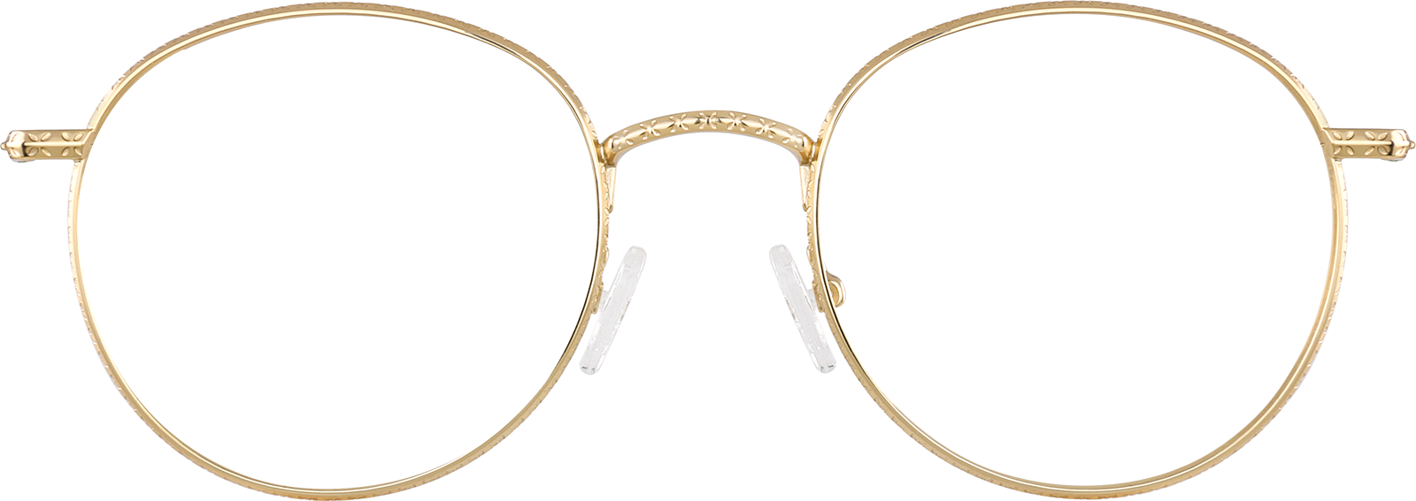 Front view of Round Glasses 3214614 in Gold