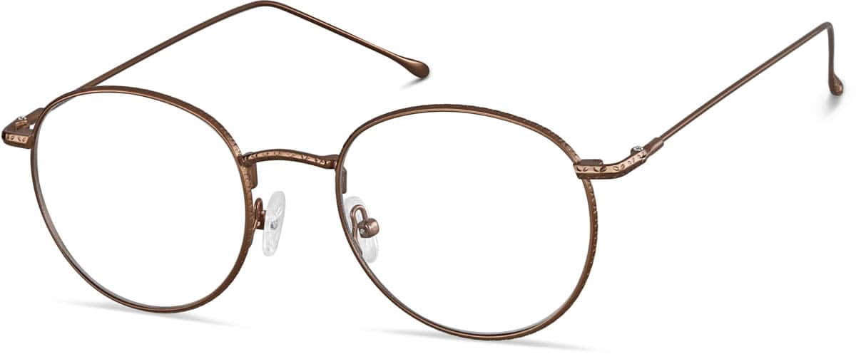 Angle view of Round Glasses 3214615 in Brown