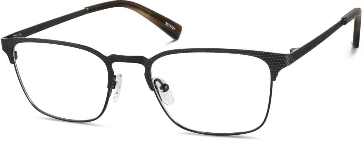 Angle view of Browline Glasses 3214721 in Black