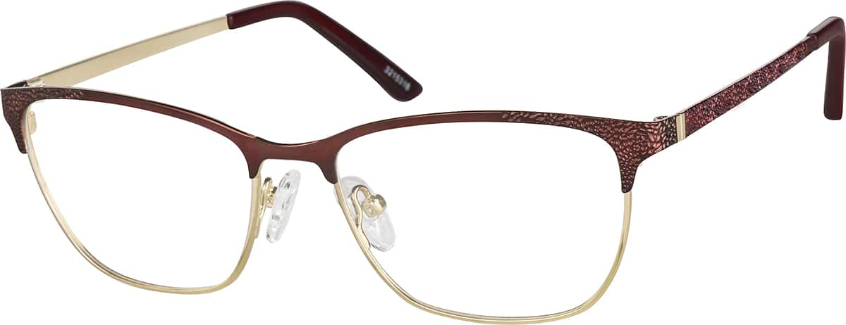 Angle view of Rectangle Glasses 3215318 in Brown