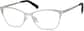 Angle view of Browline Glasses 3215811 in Silver thumbnail