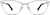 Front view of Rectangle Glasses 3215811 in Silver thumbnail