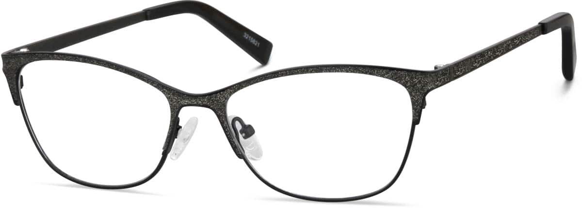 Angle view of Rectangle Glasses 3215821 in Black