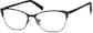 Angle view of Browline Glasses 3215821 in Black thumbnail