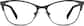 Front view of Browline Glasses 3215821 in Black thumbnail