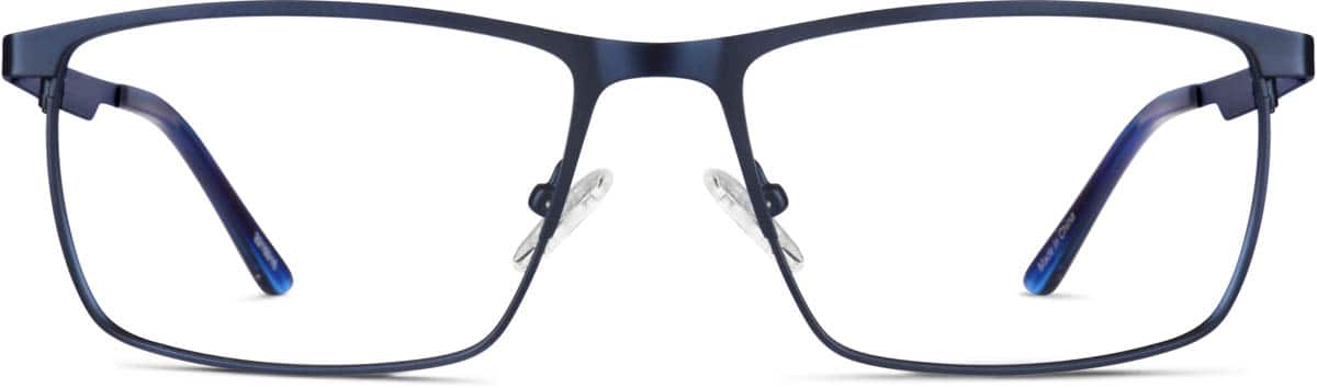 Front view of Rectangle Glasses 3215916 in Navy