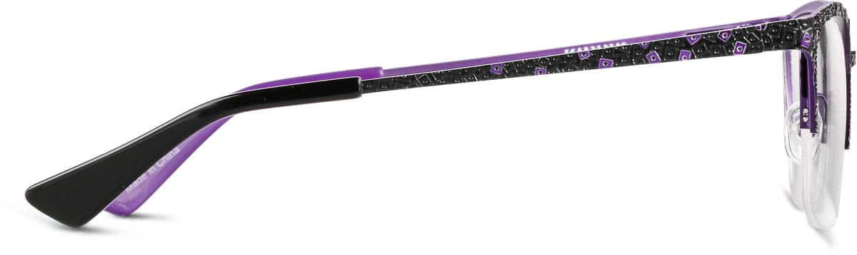 Side view of Rectangle Glasses 3216517 in Purple