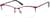 Angle view of Rectangle Glasses 3216618 in Red thumbnail