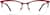 Front view of Rectangle Glasses 3216618 in Red thumbnail