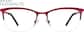 Front view of Rectangle Glasses 3216618 in Red thumbnail