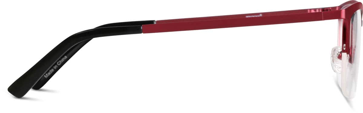 Side view of Rectangle Glasses 3216618 in Red