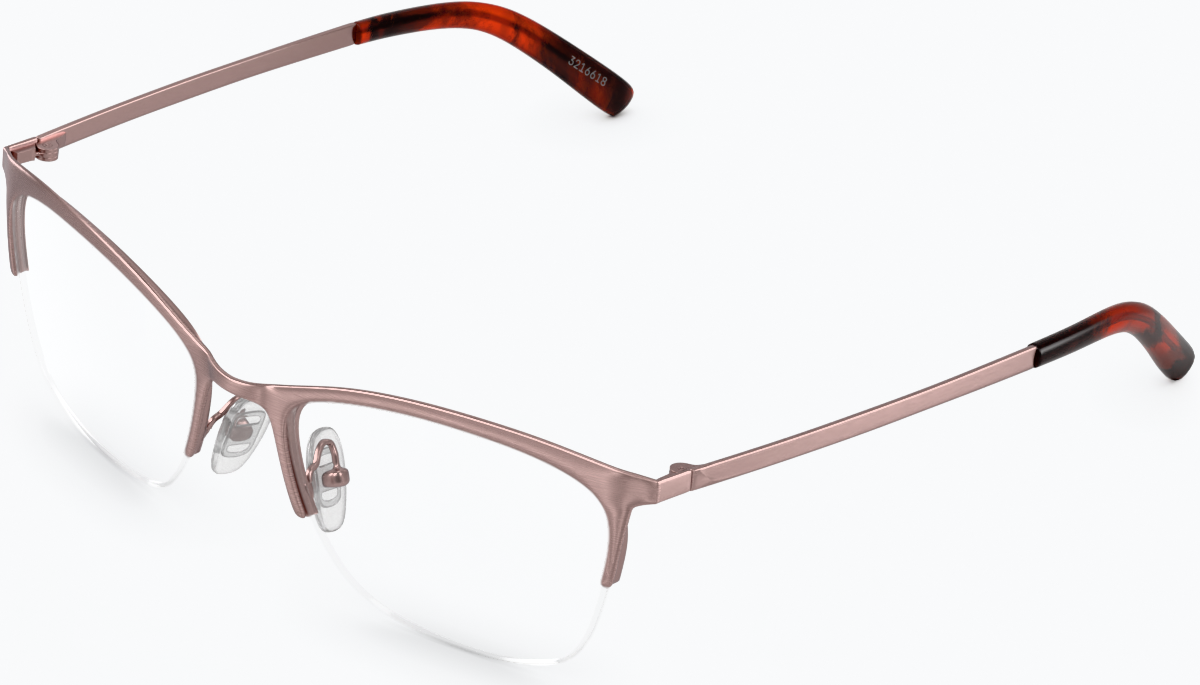 Angle view of Rectangle Glasses 3216619 in Rose Gold thumbnail