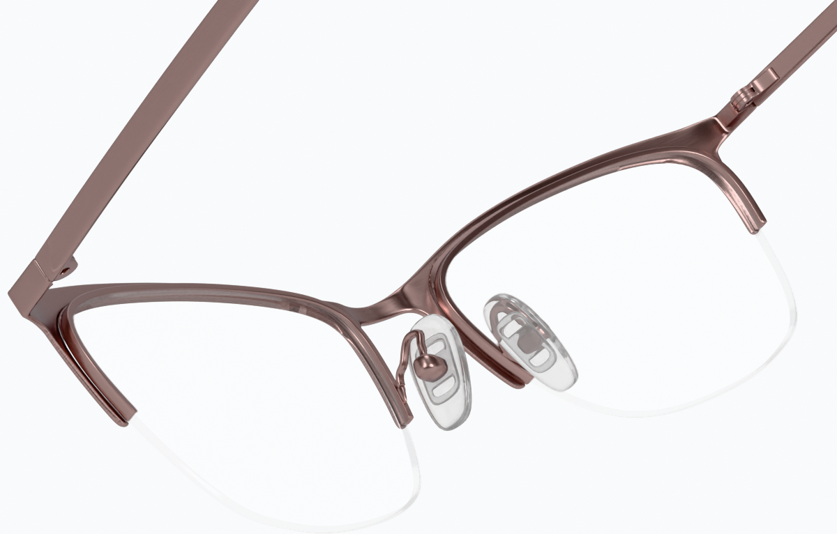See-through view of Rectangle Glasses 3216619 in Rose Gold thumbnail