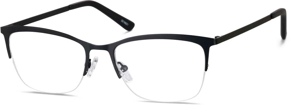 Angle view of Rectangle Glasses 3216621 in Black