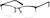 Angle view of Rectangle Glasses 3216621 in Black thumbnail