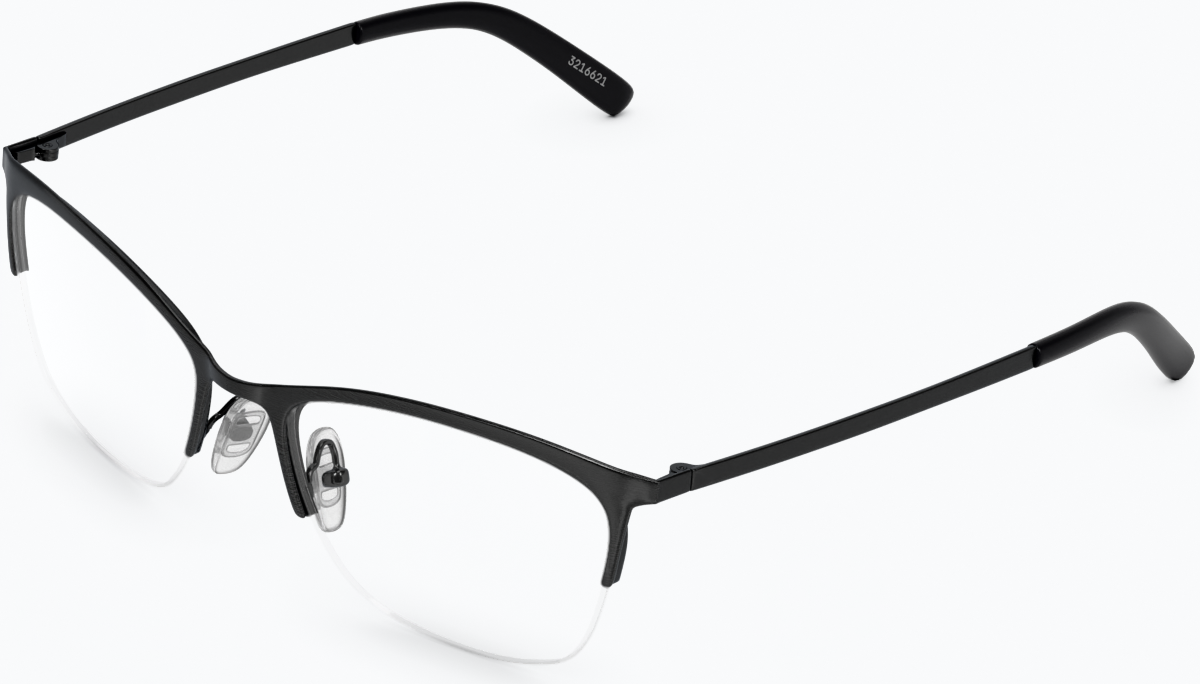 Angle view of Rectangle Glasses 3216621 in Black thumbnail