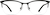 Front view of Rectangle Glasses 3216621 in Black thumbnail