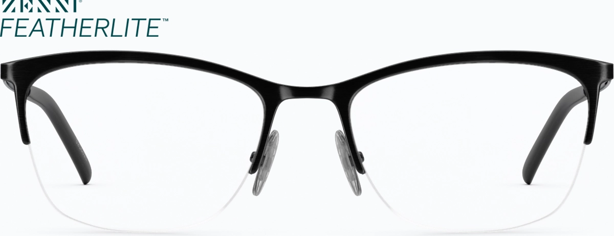 Front view of Rectangle Glasses 3216621 in Black thumbnail
