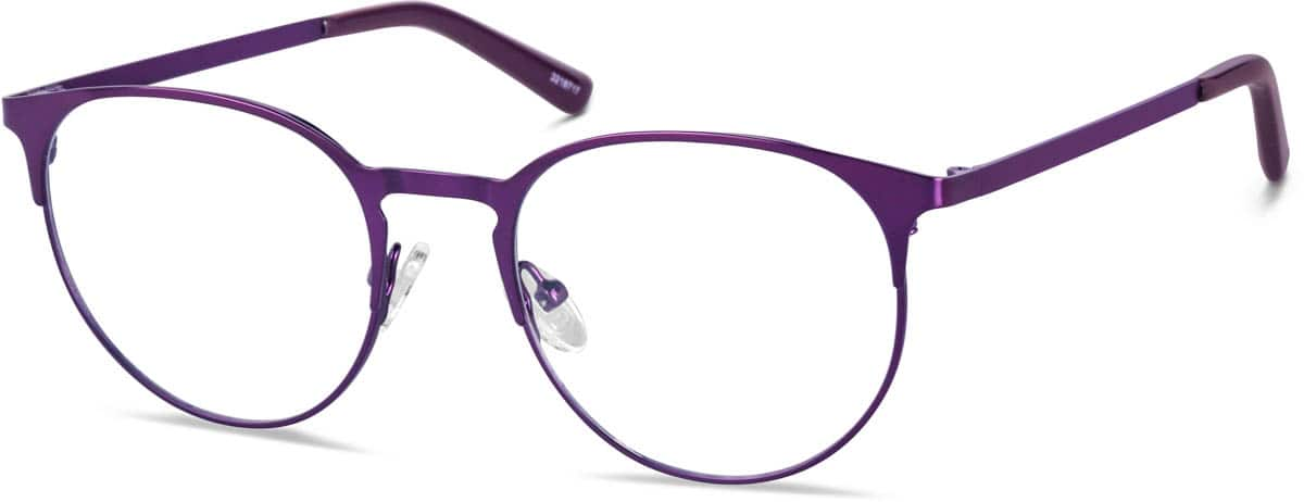 Angle view of Round Glasses 3216717 in Purple