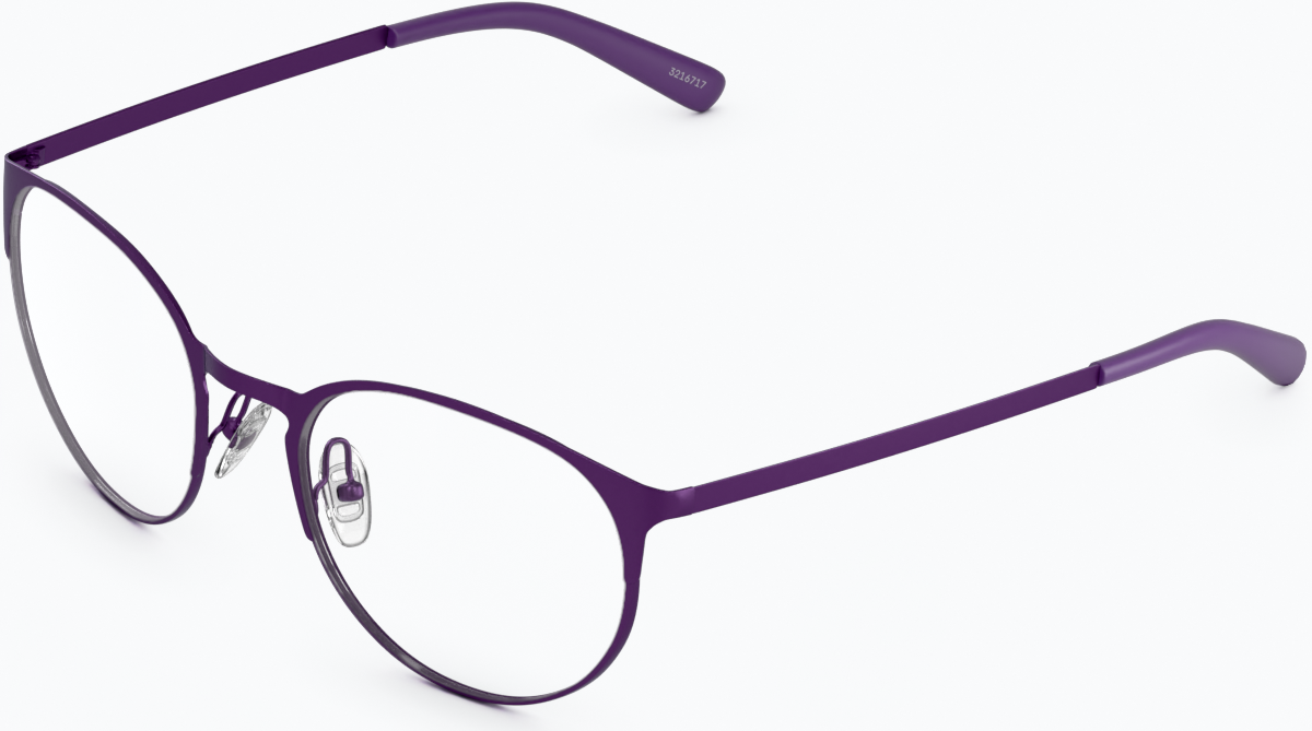 Angle view of Round Glasses 3216717 in Purple thumbnail