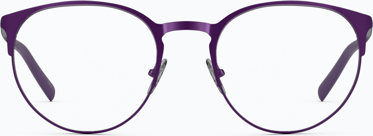 Front view of Round Glasses 3216717 in Purple thumbnail