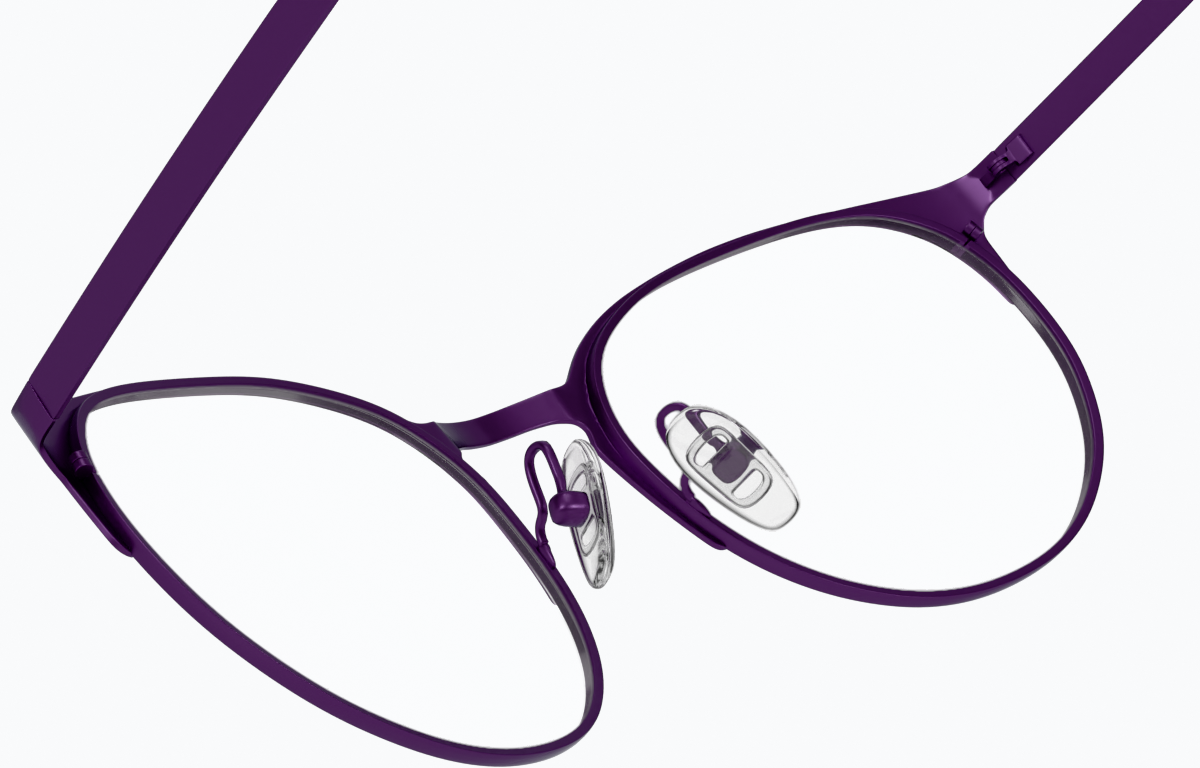 See-through view of Round Glasses 3216717 in Purple thumbnail