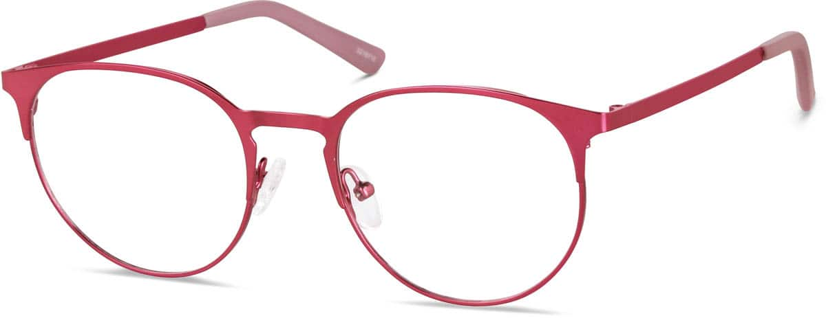 Angle view of Round Glasses 3216718 in Metallic Red