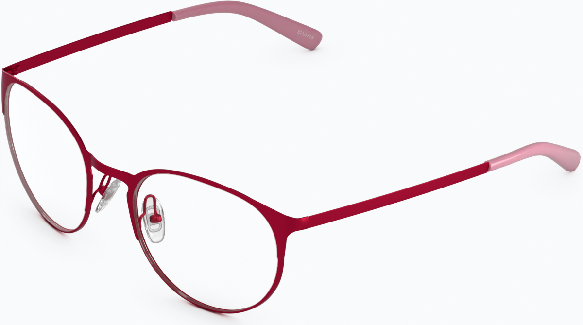 Angle view of Round Glasses 3216718 in Metallic Red thumbnail