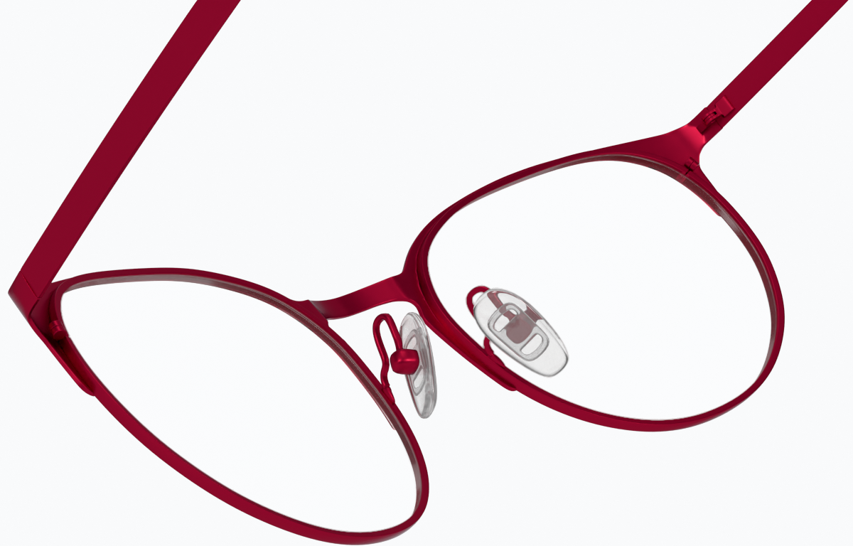 See-through view of Round Glasses 3216718 in Metallic Red thumbnail