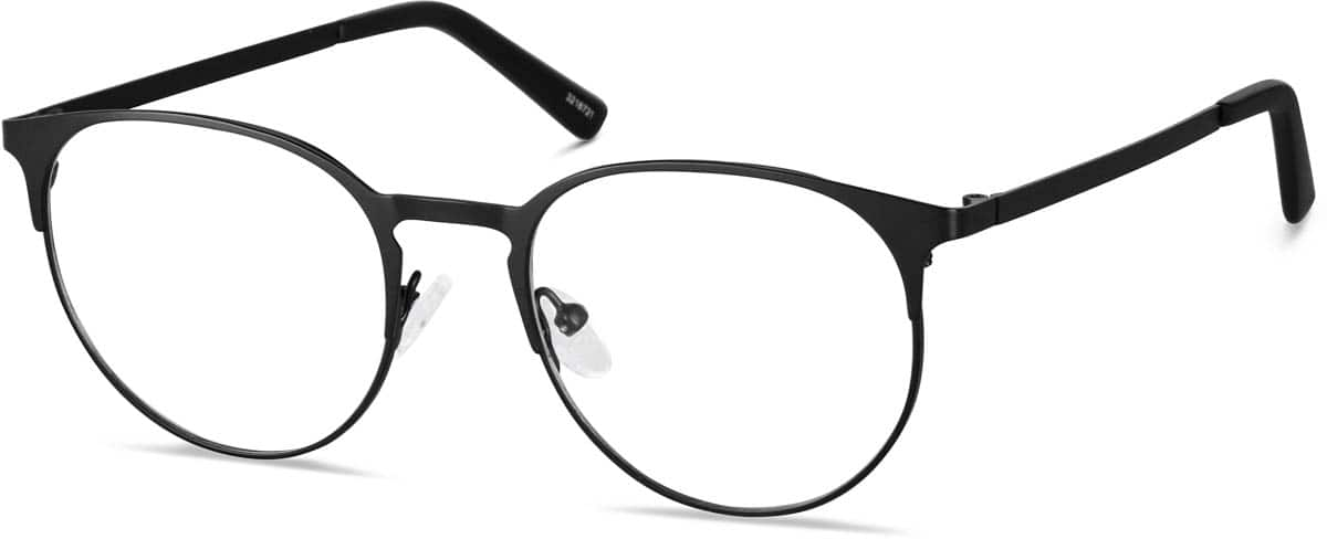 Angle view of Round Glasses 3216721 in Black