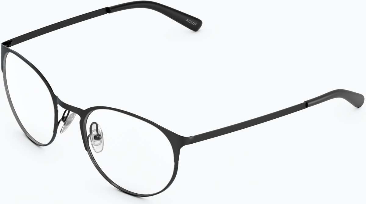 Angle view of Round Glasses 3216721 in Black thumbnail