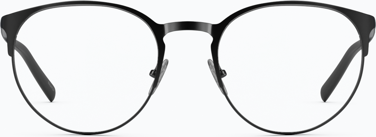 Front view of Round Glasses 3216721 in Black thumbnail