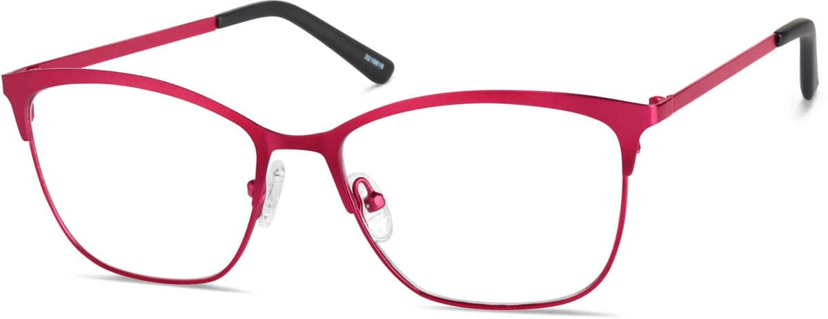 Angle view of Square Glasses 3216818 in Red