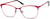 Angle view of Square Glasses 3216818 in Red thumbnail