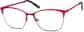 Angle view of Browline Glasses 3216818 in Red thumbnail