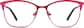 Front view of Browline Glasses 3216818 in Red thumbnail