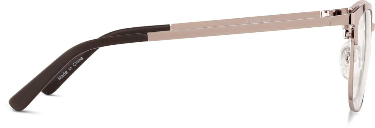 Side view of Square Glasses 3216819 in Rose Gold