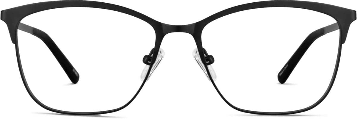 Front view of Square Glasses 3216821 in Black