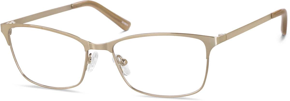 Angle view of Rectangle Glasses 3216914 in Gold