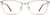 Front view of Rectangle Glasses 3216914 in Gold thumbnail