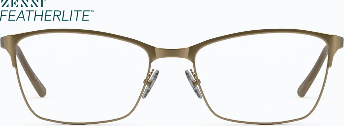 Front view of Rectangle Glasses 3216914 in Gold thumbnail