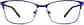 Front view of Rectangle Glasses 3216916 in Indigo thumbnail