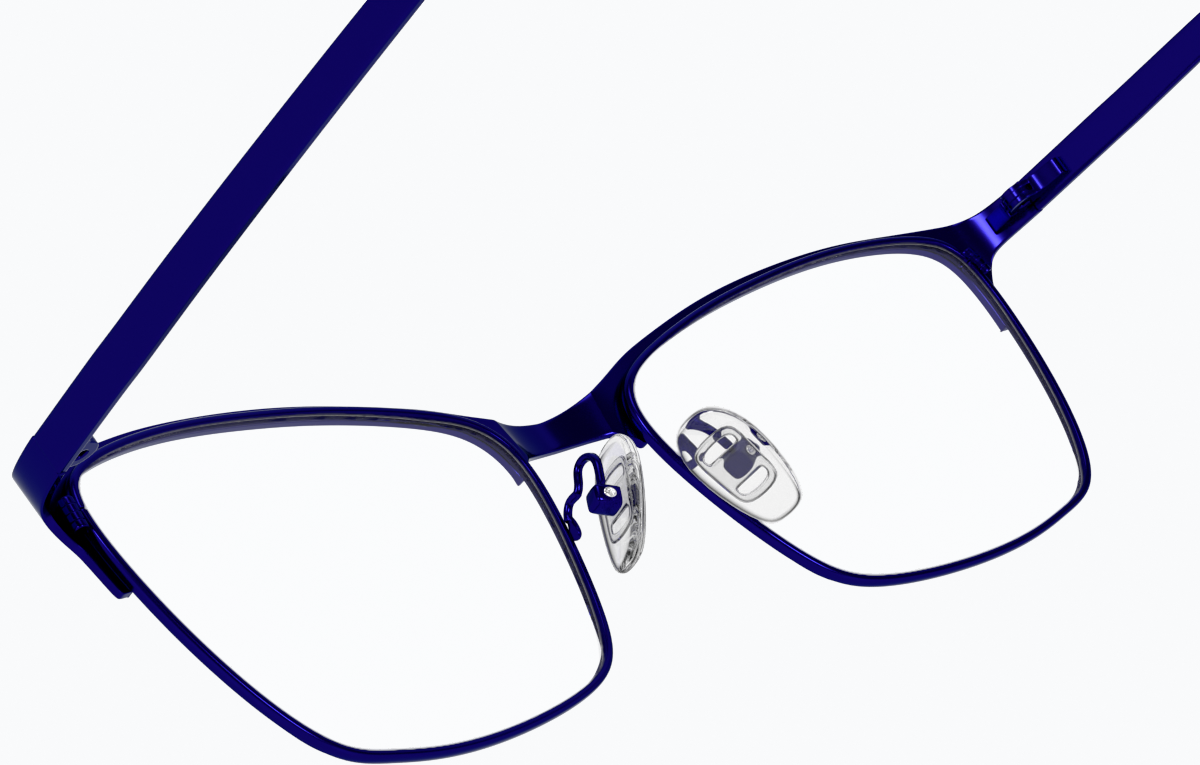 See-through view of Rectangle Glasses 3216916 in Indigo thumbnail