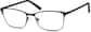 Angle view of Rectangle Glasses 3216921 in Black thumbnail