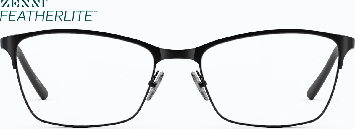Front view of Rectangle Glasses 3216921 in Black thumbnail